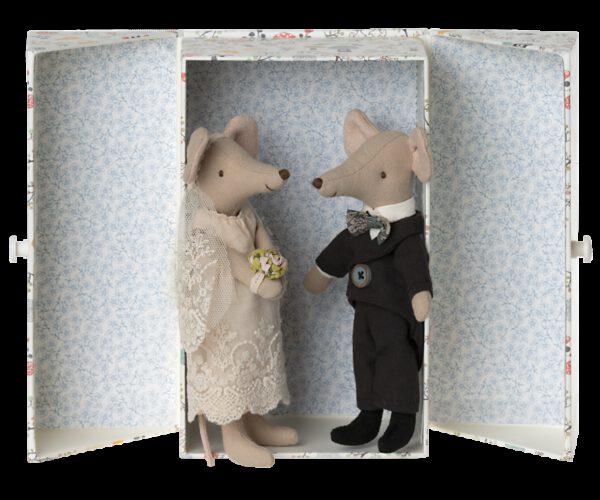 Maileg Bruidspaar Wedding mice couple in box