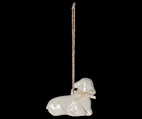 Maileg Pasen Easter Metal Ornament Lamb Off White