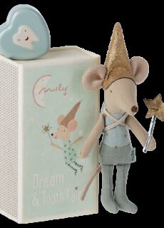 Maileg Tandenfee Tooth fairy mouse in luciferdoosje - Blue