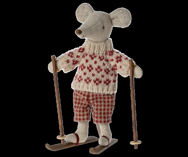 Maileg Winter Mouse met Ski set Moeder Muis