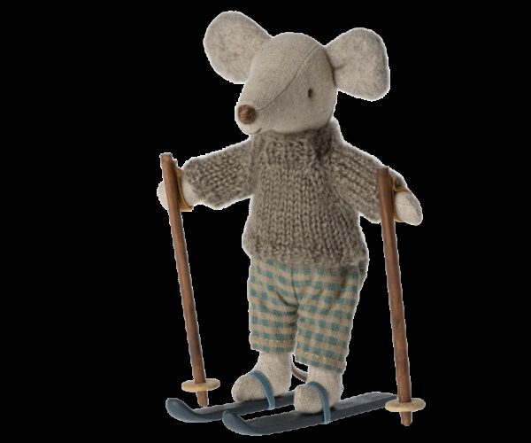 Maileg Winter Mouse met ski set