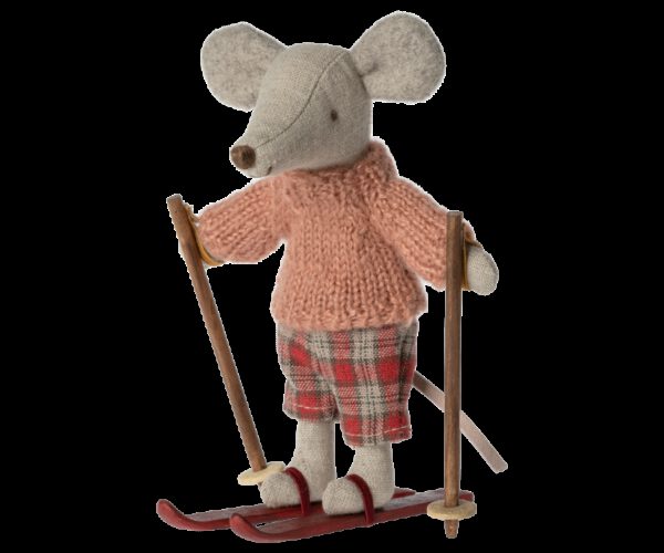 Maileg Winter Mouse met ski set