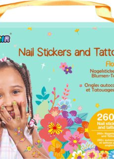 Nagelstickers en tattoo Flower