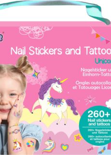 Nagelstickers en tattoo Unicorn