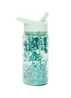 Petit Monkey Drinking Bottle Glitter Green Lily