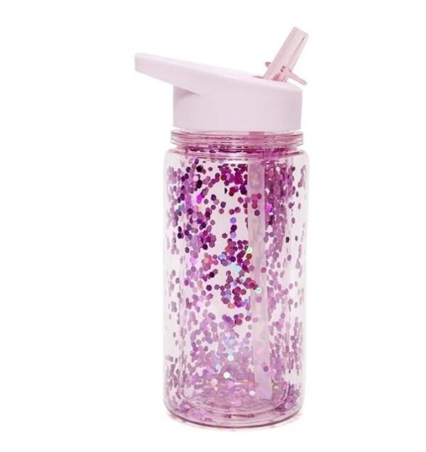 Petit Monkey Drinking Bottle Glitter Orchid