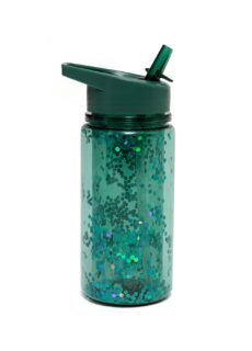 Petit Monkey Drinking Bottle Glitter Salie Green