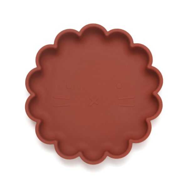 Petit Monkey Silicone Suction Plate Lion Baked Clay