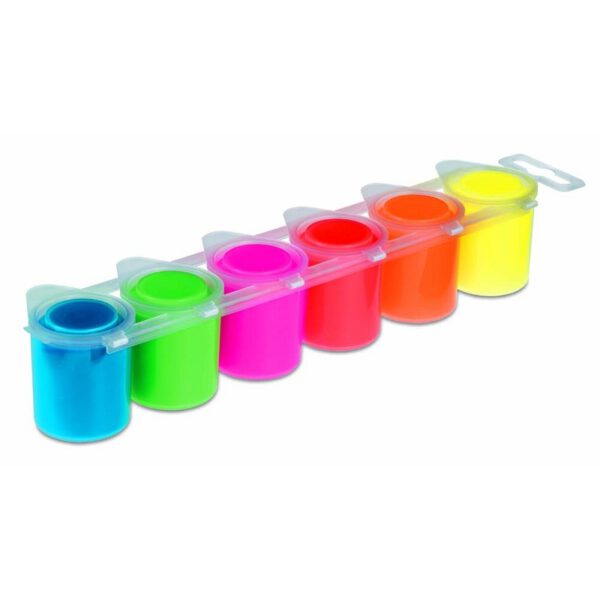 Primo Plakkaatverf in potje | 6 fluor kleuren 25 ml