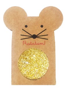 Ratatam Glitter Mouse Stuiterbal Gold