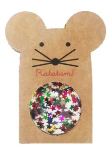 Ratatam Glitter Mouse Stuiterbal starry