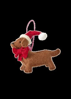 Rice Kerstornament stoffen hond