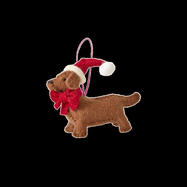 Rice Kerstornament stoffen hond