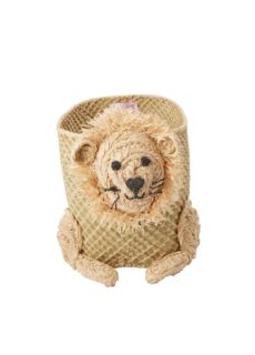 Rice Mand Raffia Basket Leeuw Small