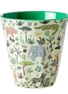 Rice Melamine Beker Blue Jungle Medium