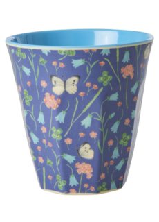 Rice Melamine Beker Butterfly Field Medium