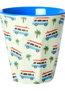 Rice Melamine Beker Cars Blue Medium