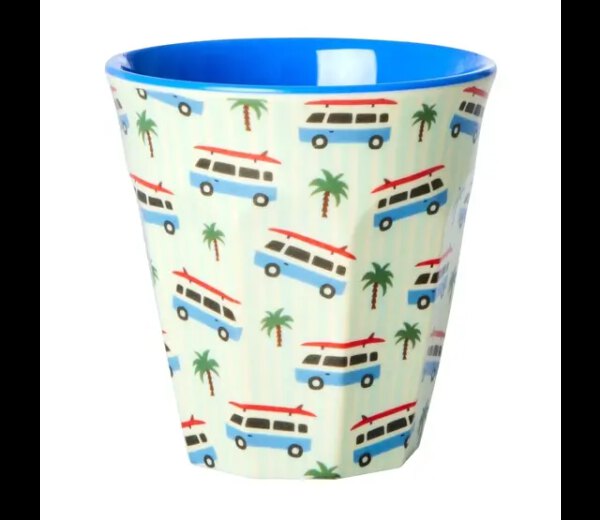 Rice Melamine Beker Cars Blue Medium