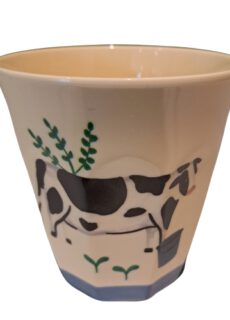 Rice Melamine Beker Farm Cow Medium