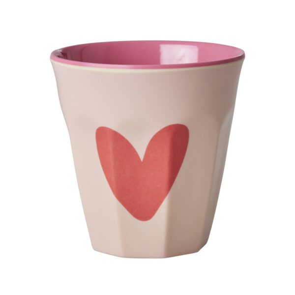 Rice Melamine Beker Heart Medium