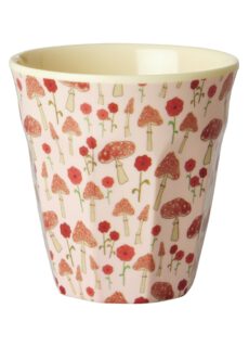 Rice Melamine Beker Mushroom Pink