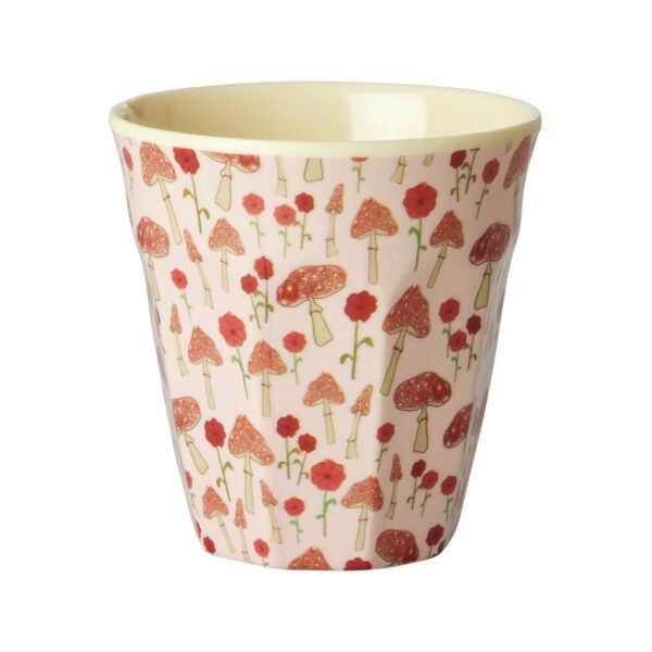 Rice Melamine Beker Mushroom Pink