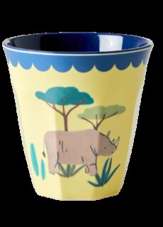 Rice Melamine Beker Rhino Neushoorn Medium