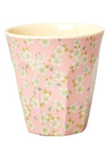 Rice Melamine Beker Small Flower Pink