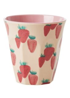 Rice Melamine Beker Strawberry Medium