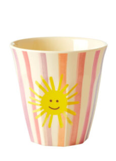 Rice Melamine Beker Sun and Stripes Pink Medium