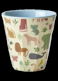 Rice Melamine Beker Sweet Jungle Dusty Blue Medium