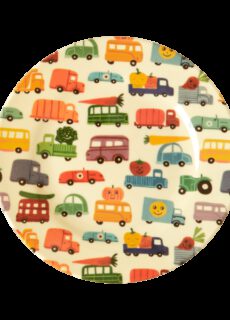 Rice Melamine Lunch Bord Happy Cars