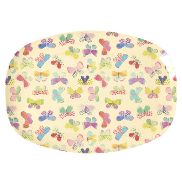 Rice Melamine Ovaal Bord Butterfly