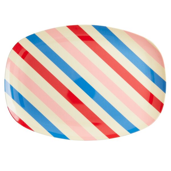 Rice Melamine Ovaal Bord Candy Stripes