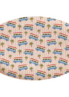 Rice Melamine Ovaal Bord Pink Cars