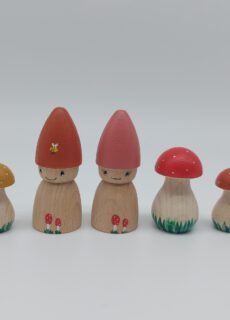 Set Kabouters met Paddenstoelen