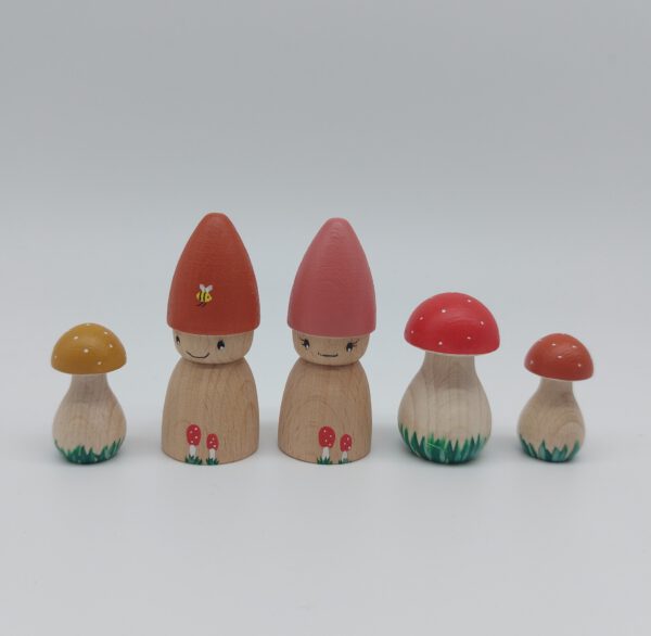 Set Kabouters met Paddenstoelen