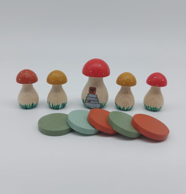 Set Paddenstoelen met schijfjes