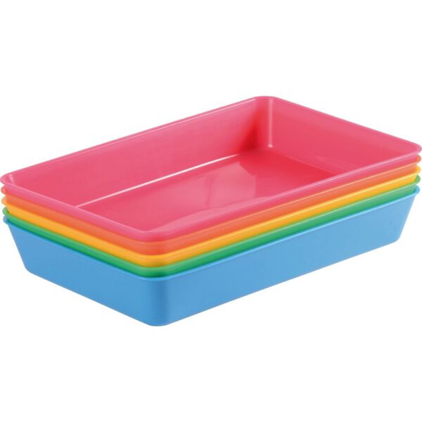 Sorteerschaal - playtray set van 5 kleuren maat L