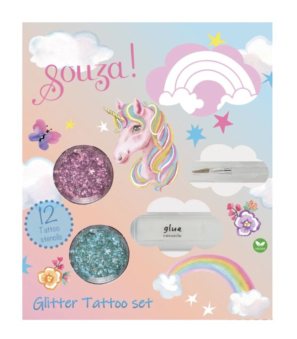 Souza! Glitter tattoo set Unicorn