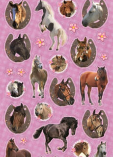 Stickervel Paarden (Roze)