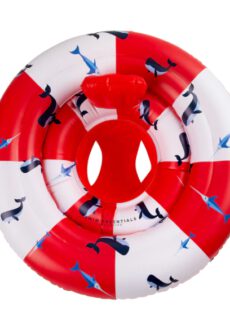 Swim Essentials Baby Float 0-1 jaar Rood Wit Walvis