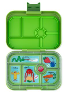 Yumbox Yumbox Original 6-vakken Matcha Green Funny Monsters Tray