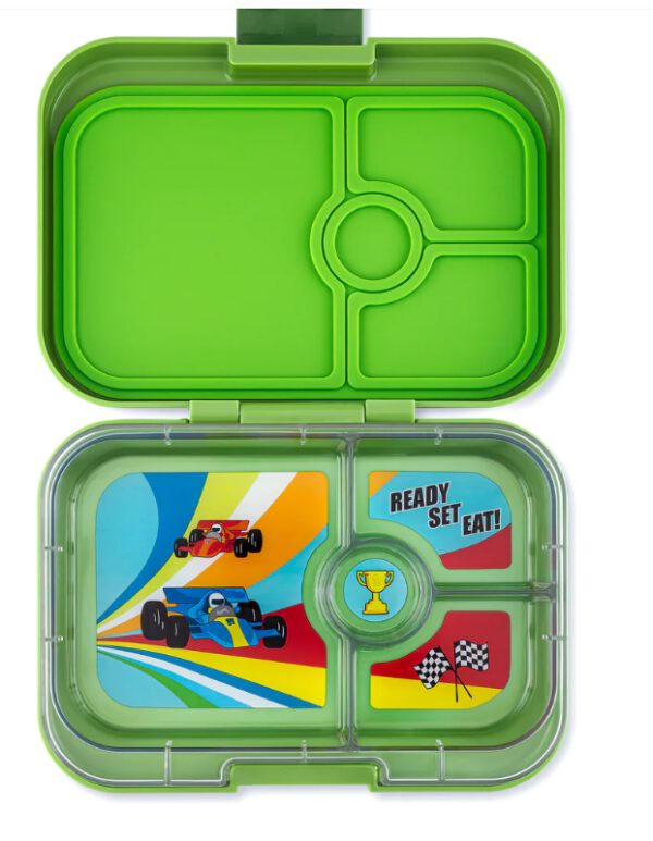 Yumbox Yumbox Panino 4 vakken Matcha Green / Race cars