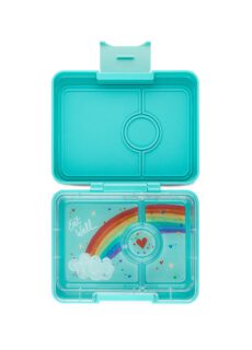 Yumbox Yumbox Snack 3 vakken Misty Aqua / Rainbow Tray